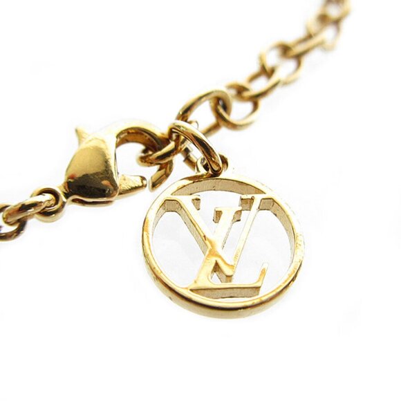Auth LOUIS VUITTON EssentialV Bracelet gold metal k0043a - Picture 5 of 8